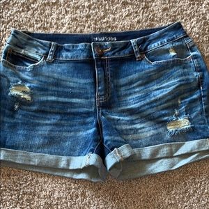 Maurices Distressed Jean Shorts